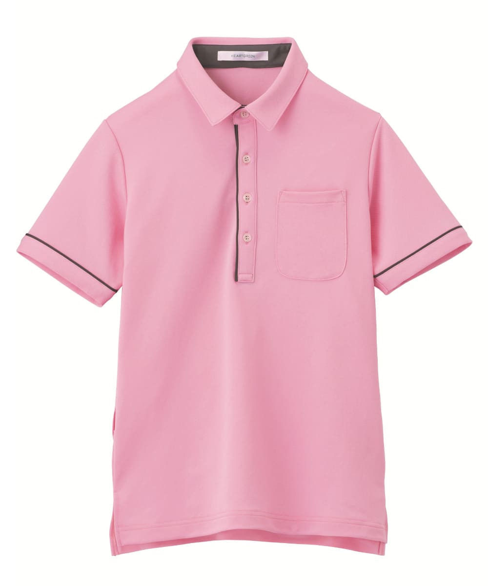 【キャンペーン商品】HSP003-9　男女兼用半袖ポロシャツ　ブロッサムピンク