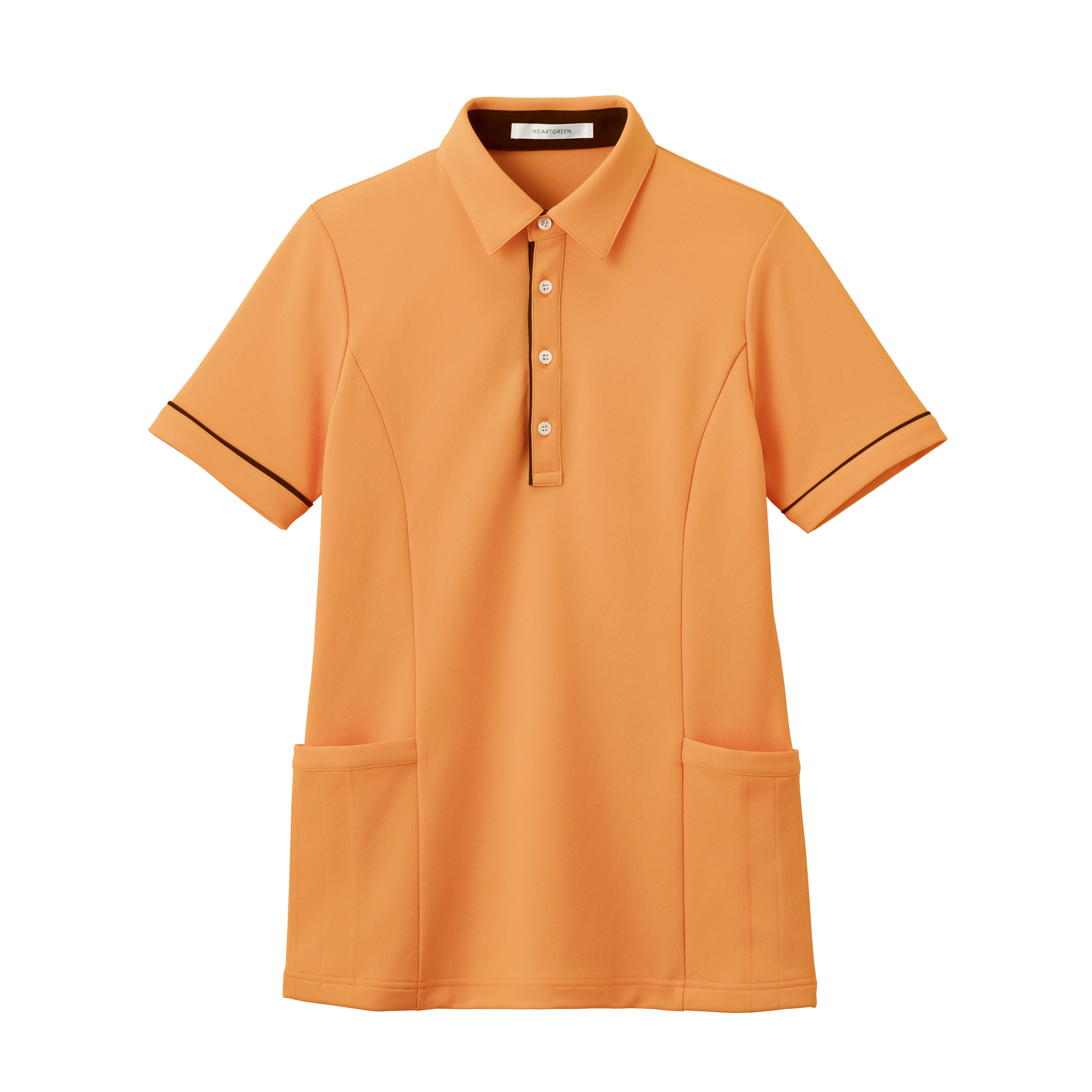 HSP004-14　男女兼用半袖ロングポロシャツ　サニーオレンジ