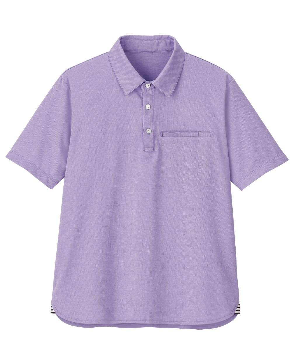 【キャンペーン商品】HSP017-7　男女兼用半袖ポロシャツ　リラクシングパープル