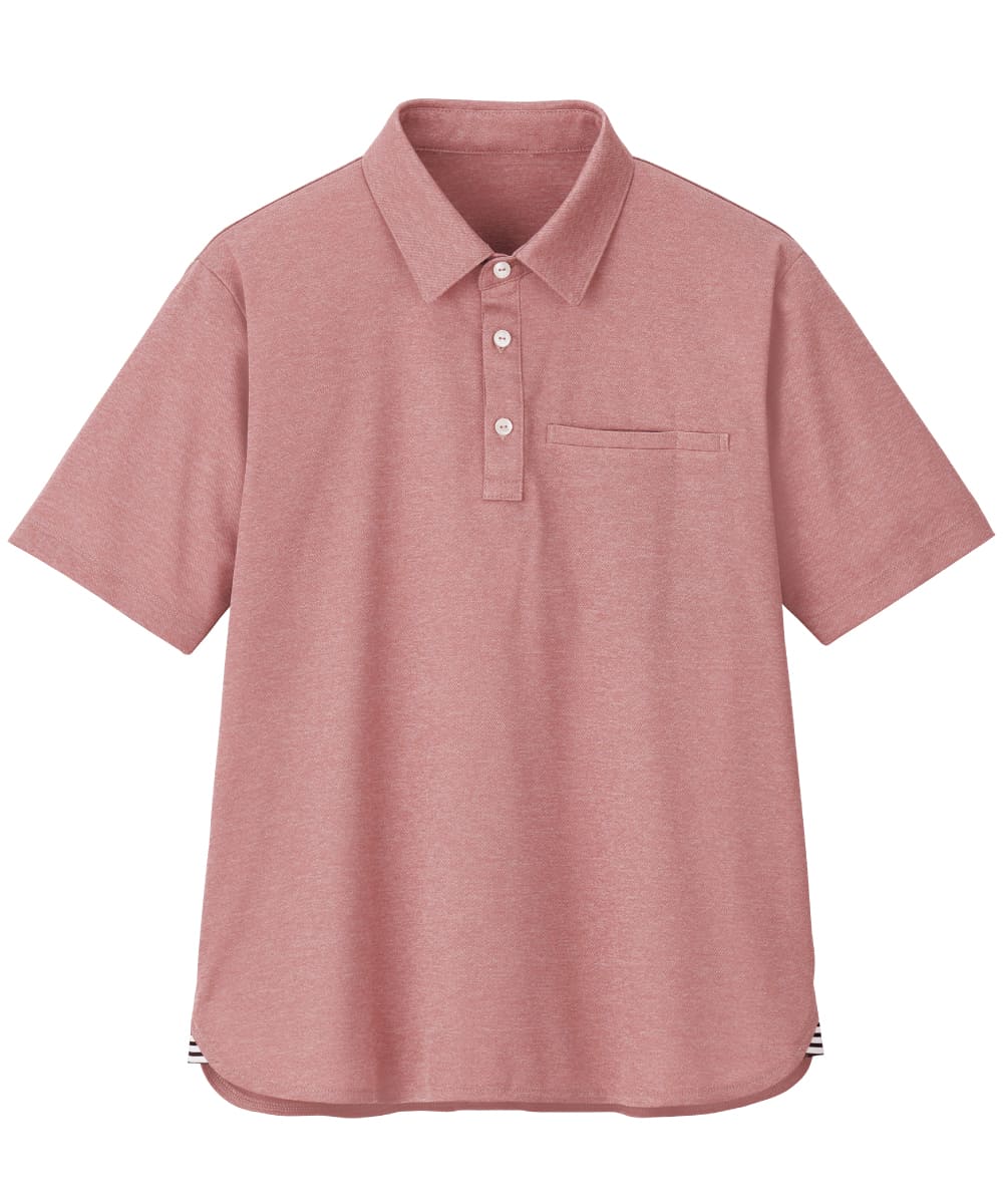 【キャンペーン商品】HSP017-9　男女兼用半袖ポロシャツ　サンセットピンク