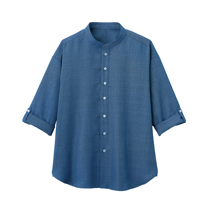 HSY010-6　男女兼用シャツ　フィヨルドブルー
