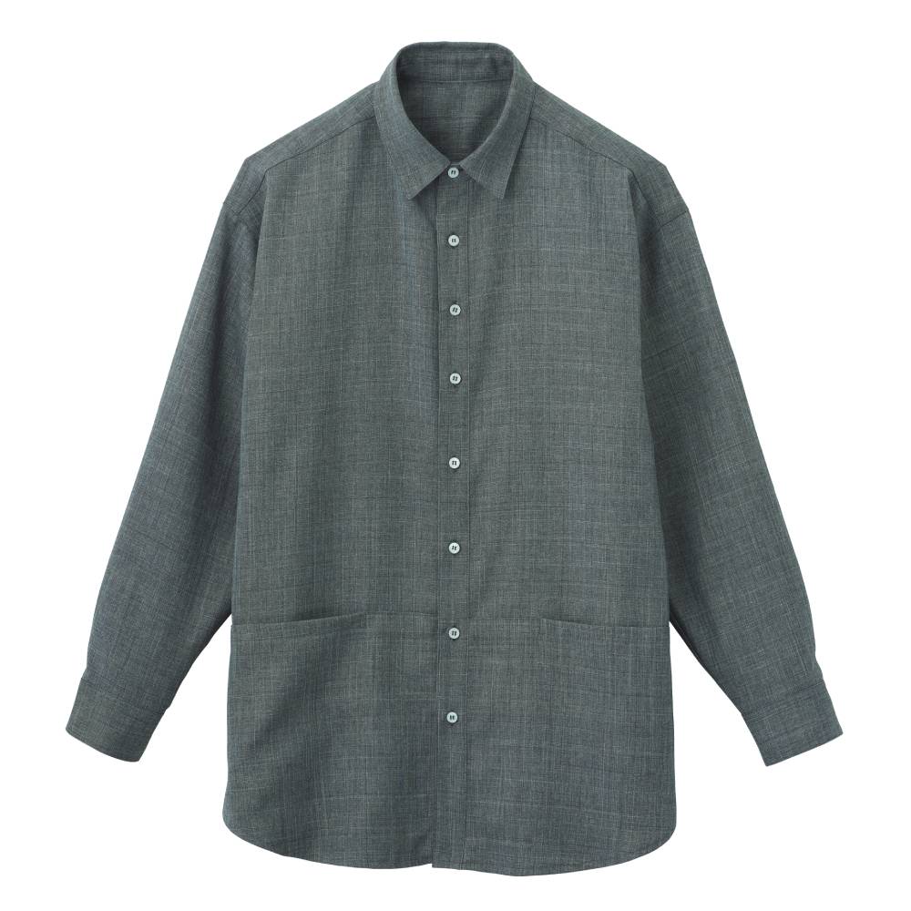 HWY011-5　男女兼用ロングシャツ　フィヨルドグレー