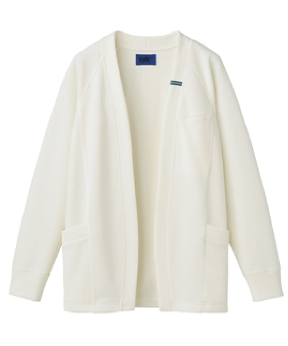 64078　男女兼用カーディガン　ホワイト