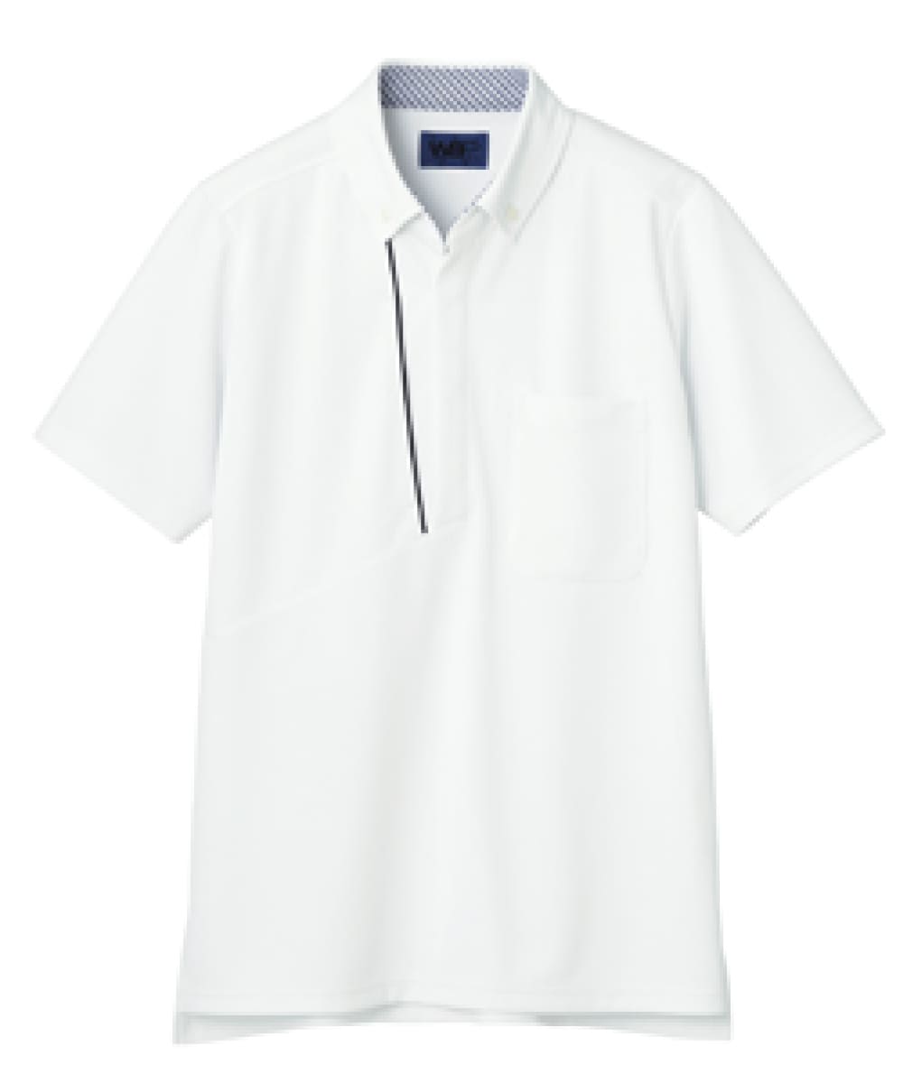 65638　男女兼用ポロシャツ　ホワイト