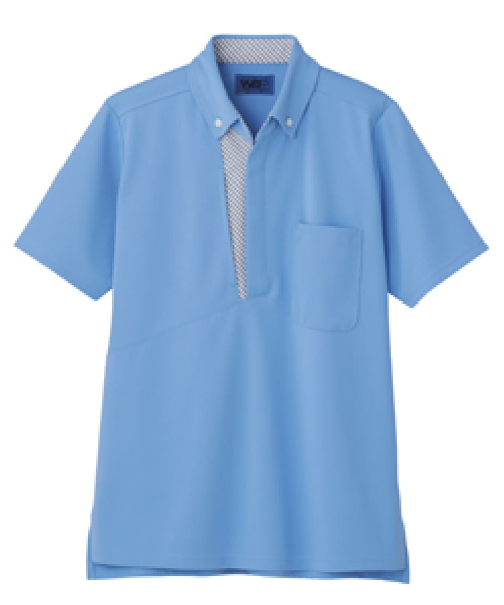 65642　男女兼用ポロシャツ　サックス