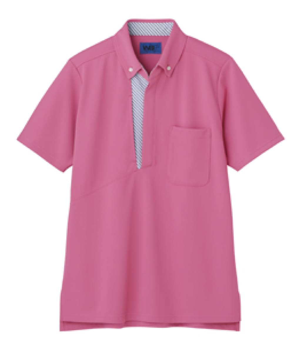 65643　男女兼用ポロシャツ　ピンク