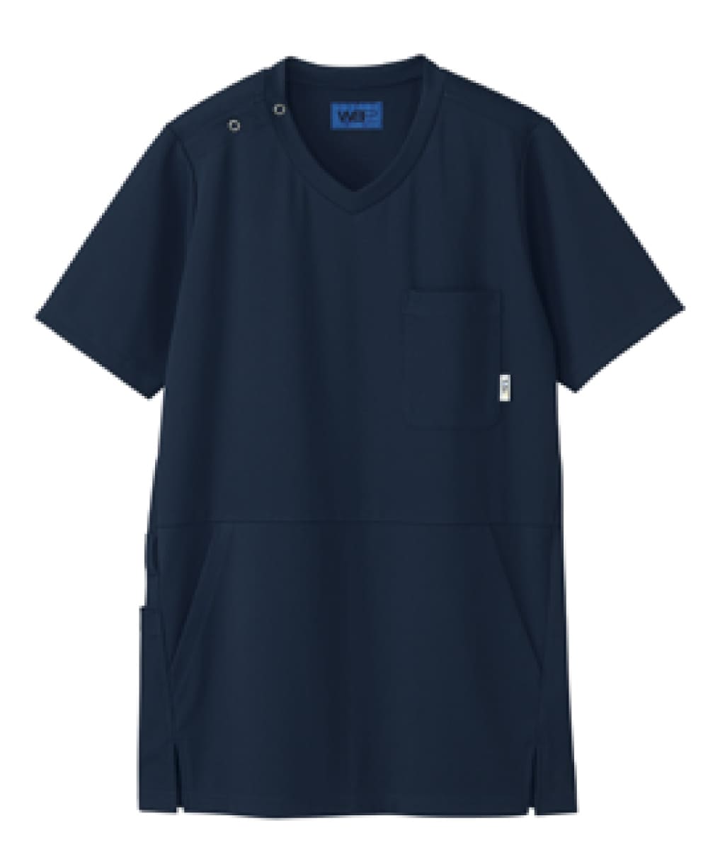 65681　男女兼用スクラブ　ネイビー