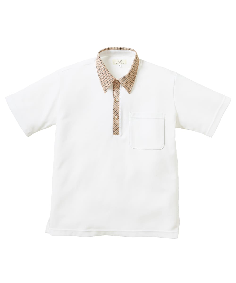 CR131-01　ニットシャツ　ホワイト