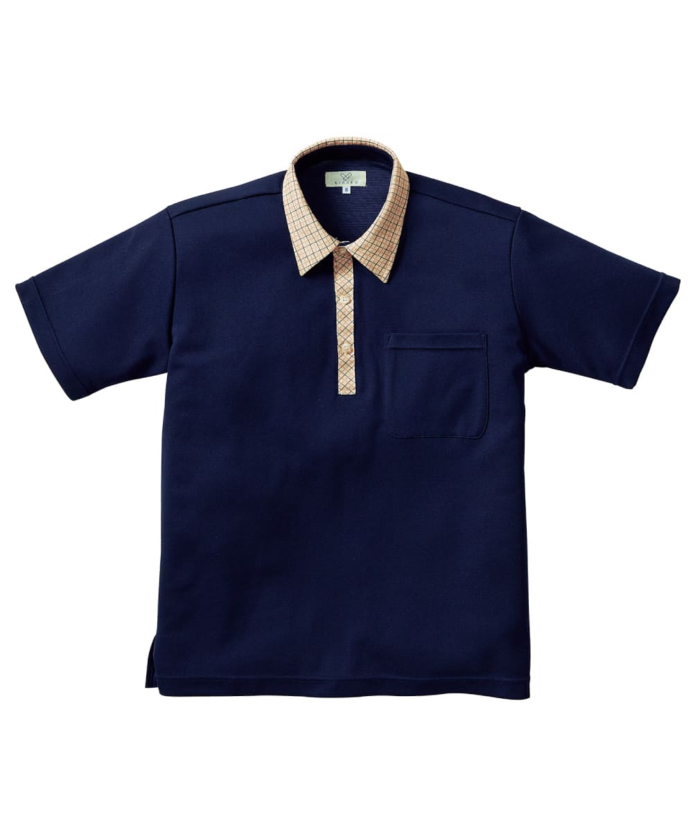 CR131-88　ニットシャツ　ネイビー