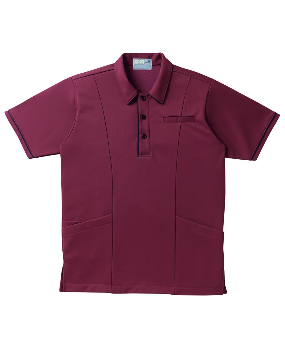 CR141-18　ケアワークシャツ　ワイン