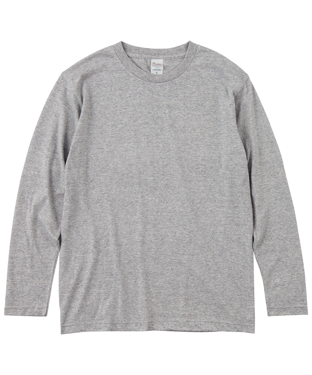 00102-CVL-003　5.6オンスヘビーウェイト長袖Ｔシャツ　杢グレー