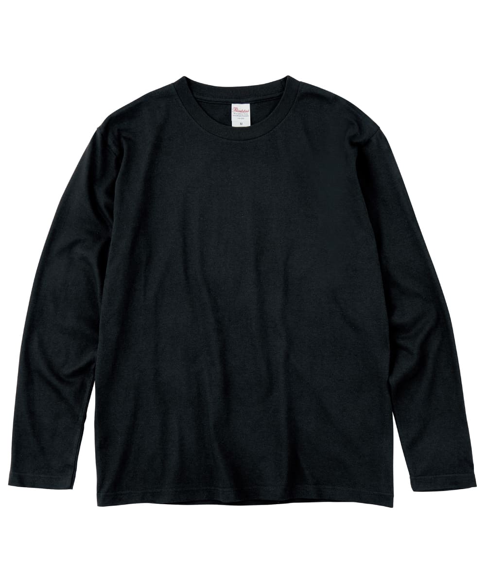 00102-CVL-005　5.6オンスヘビーウェイト長袖Ｔシャツ　ブラック