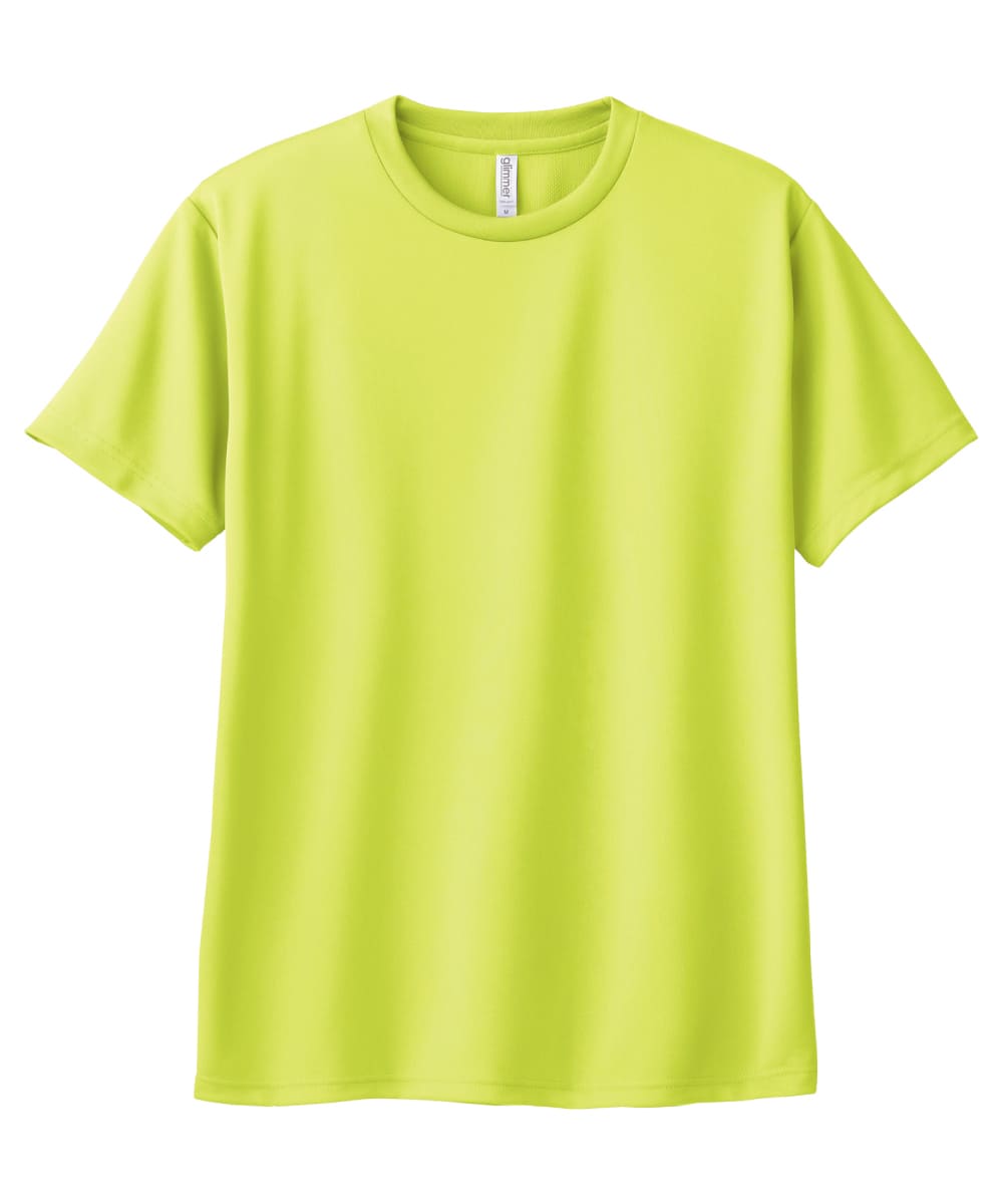 00300-ACT-047　4.4オンスドライＴシャツ　蛍光イエロー