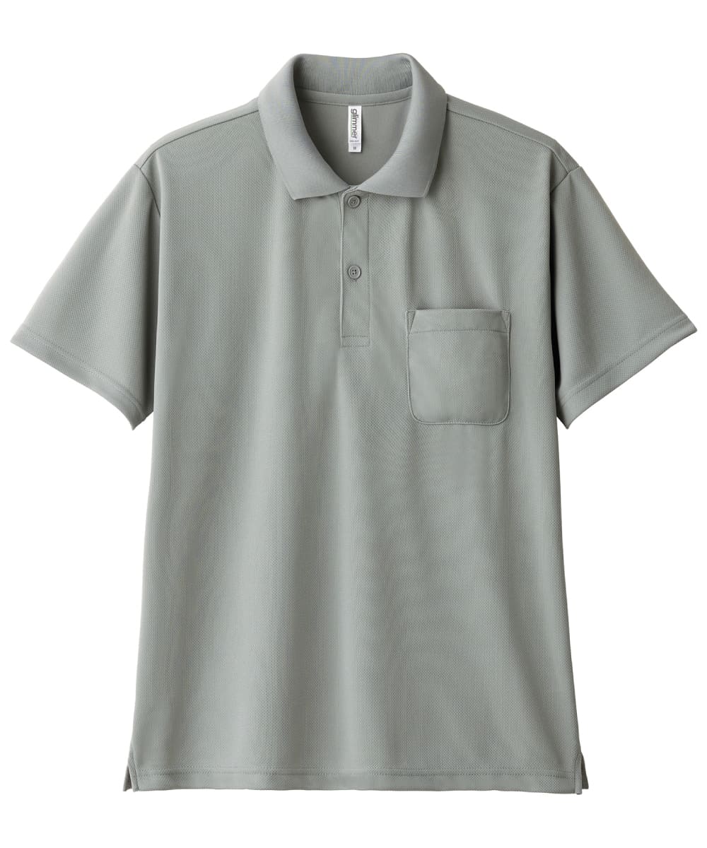 00330-AVP-002　4.4オンスドライポロシャツ(ポケット付)　グレー