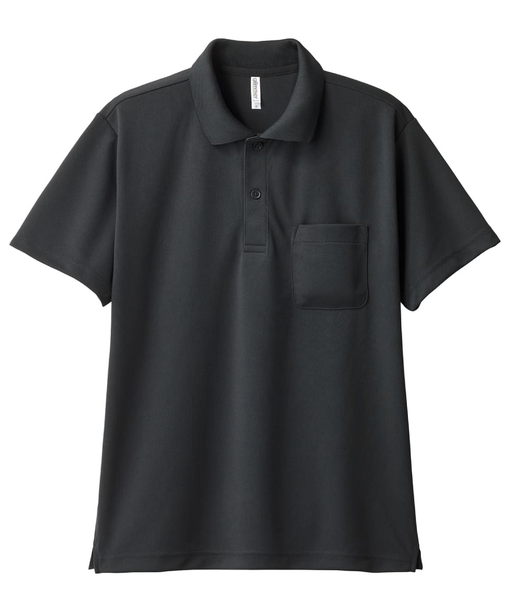 00330-AVP-005　4.4オンスドライポロシャツ(ポケット付)　ブラック