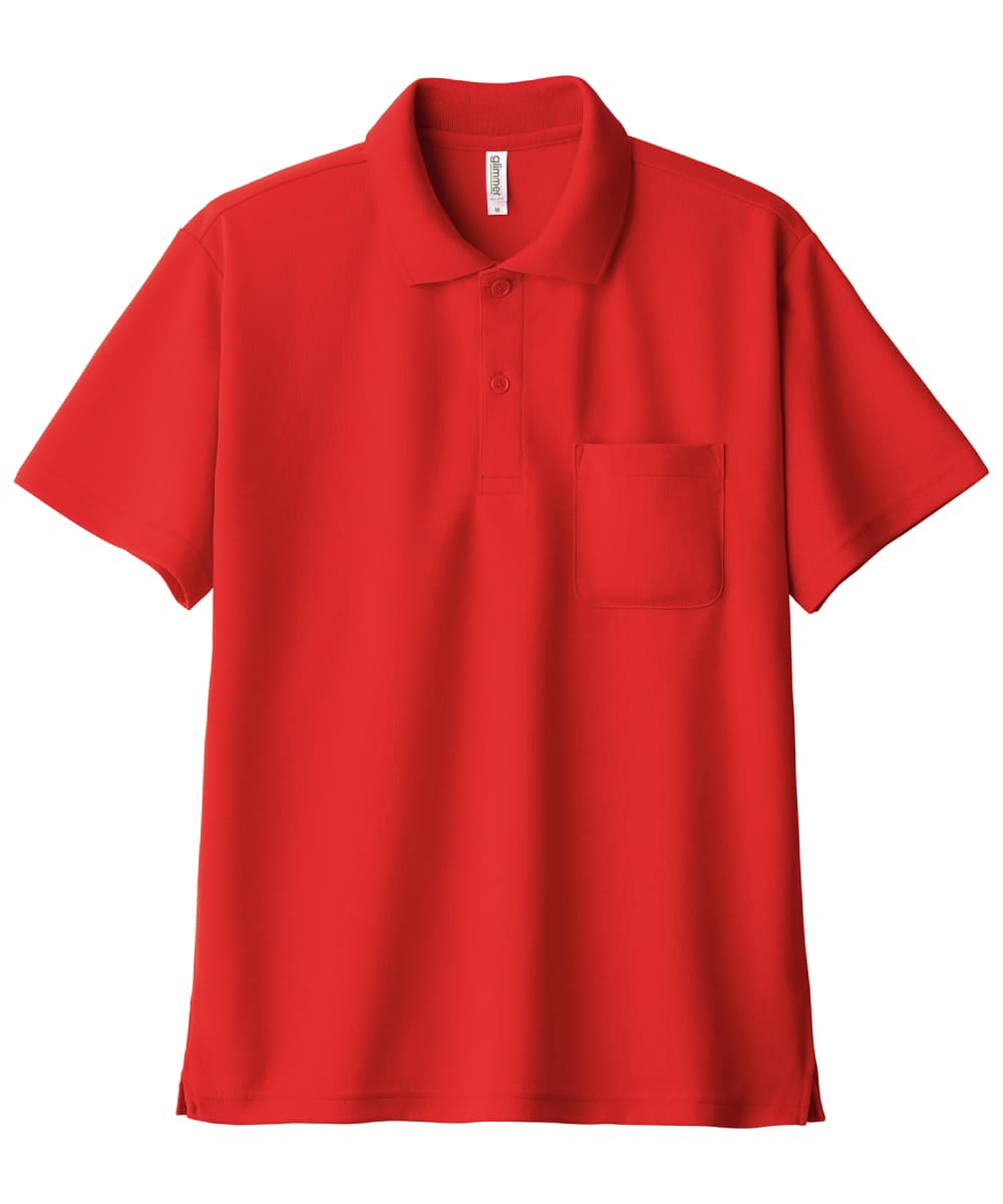 00330-AVP-010　4.4オンスドライポロシャツ(ポケット付)　レッド