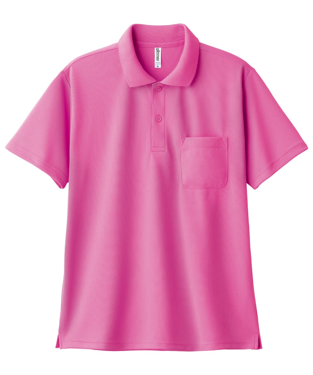 00330-AVP-011　4.4オンスドライポロシャツ(ポケット付)　ピンク