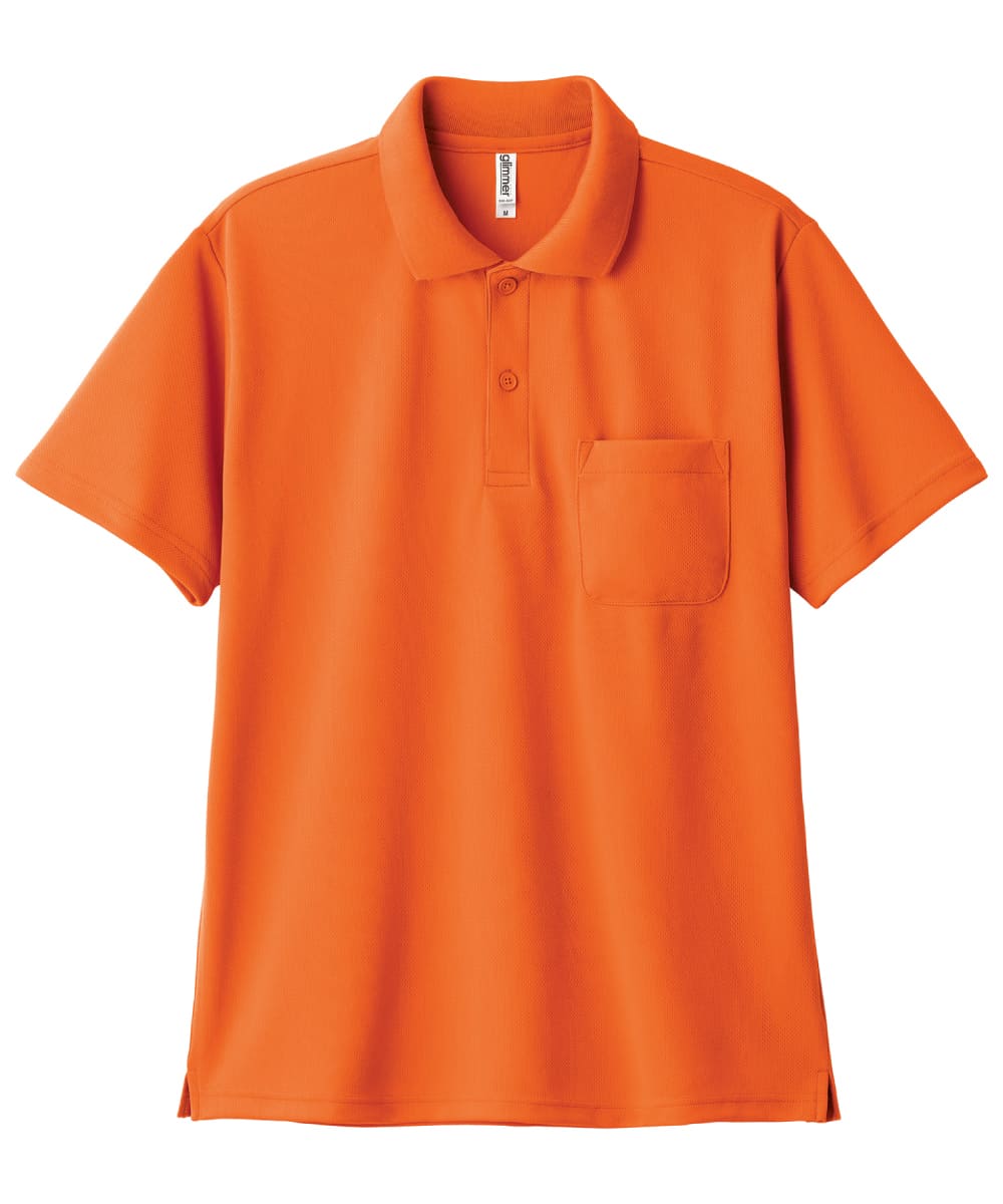 00330-AVP-015　4.4オンスドライポロシャツ(ポケット付)　オレンジ