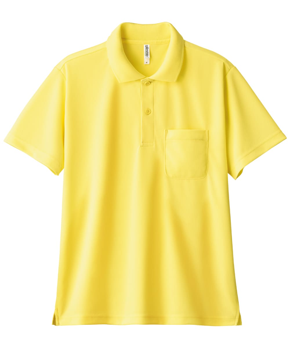 00330-AVP-020　4.4オンスドライポロシャツ(ポケット付)　イエロー