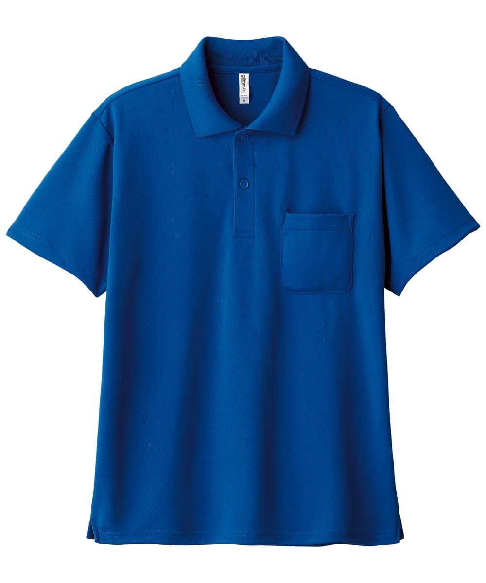 00330-AVP-032　4.4オンスドライポロシャツ(ポケット付)　ロイヤルブルー