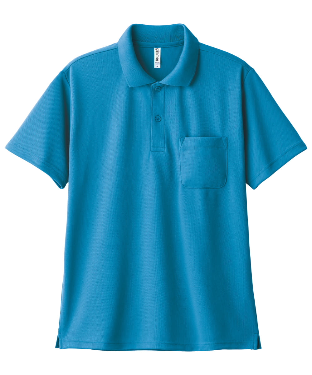 00330-AVP-034　4.4オンスドライポロシャツ(ポケット付)　ターコイズ