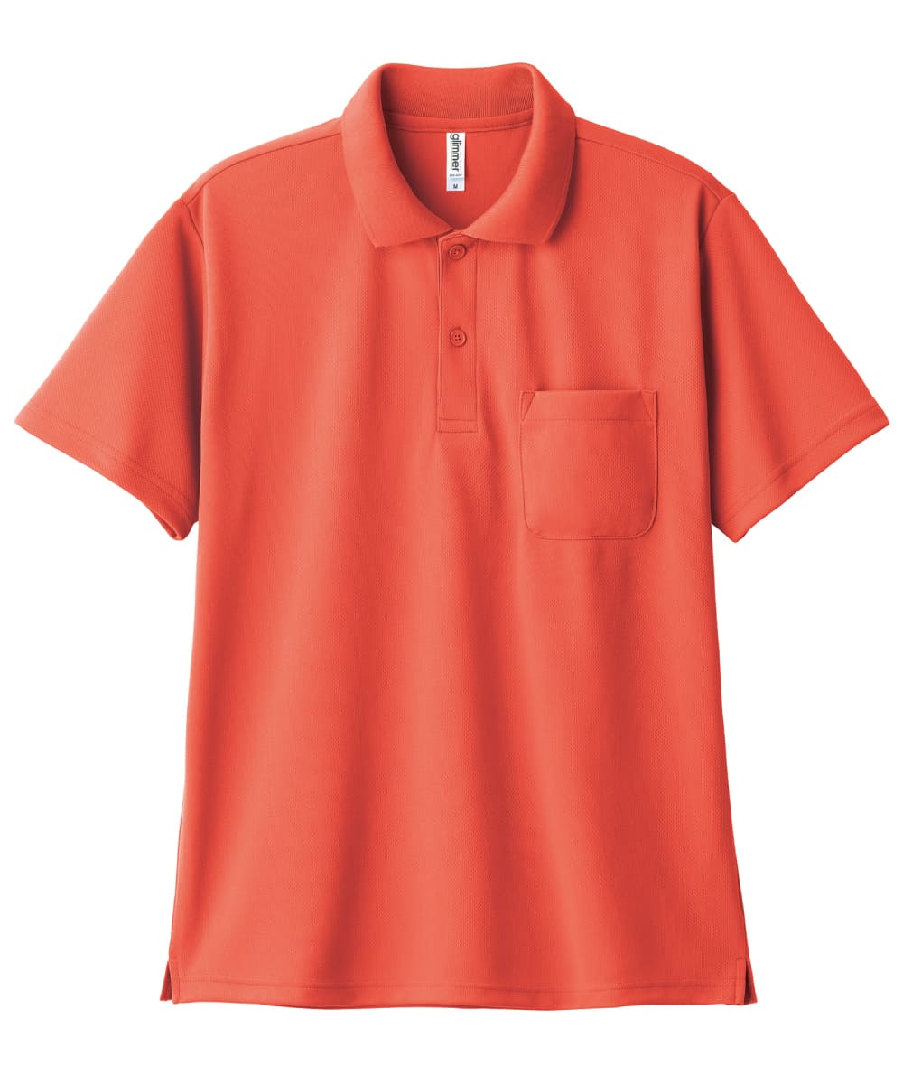00330-AVP-038　4.4オンスドライポロシャツ(ポケット付)　サンセットオレンジ