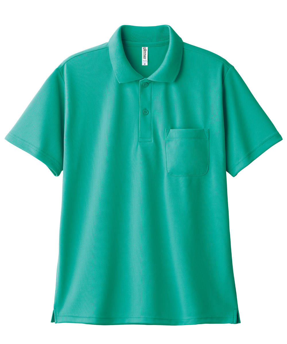 00330-AVP-096　4.4オンスドライポロシャツ(ポケット付)　ミントブルー