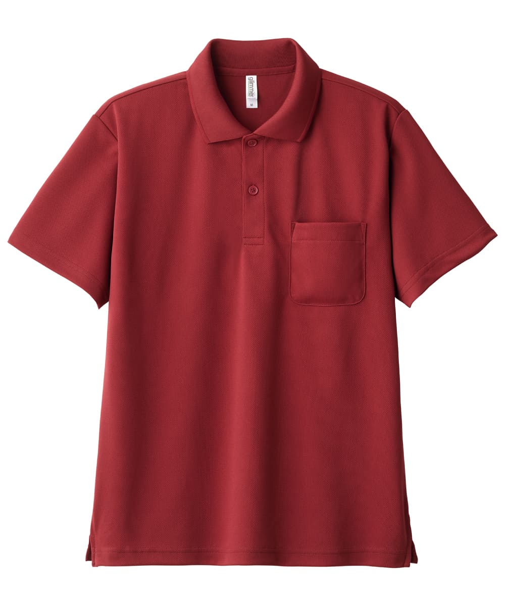 00330-AVP-112　4.4オンスドライポロシャツ(ポケット付)　バーガンディ
