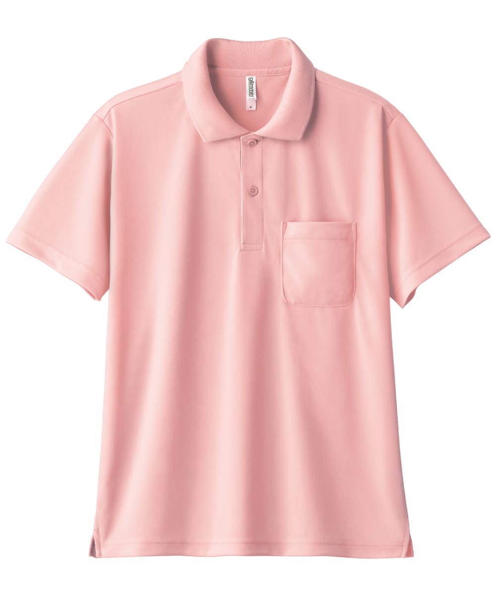 00330-AVP-132　4.4オンスドライポロシャツ(ポケット付)　ライトピンク