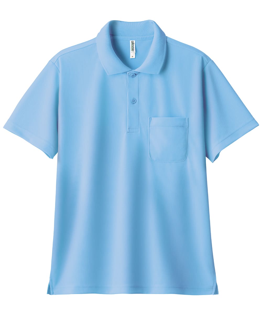 00330-AVP-133　4.4オンスドライポロシャツ(ポケット付)　ライトブルー