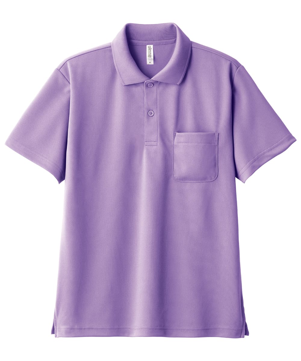 00330-AVP-188　4.4オンスドライポロシャツ(ポケット付)　ライトパープル