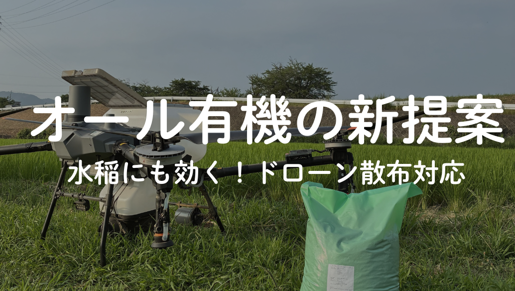 オール有機水稲_ドローン散布