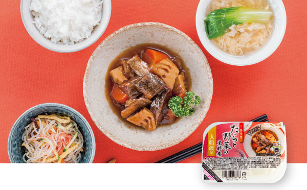 三陸食堂　たらと野菜の黒酢煮　120g