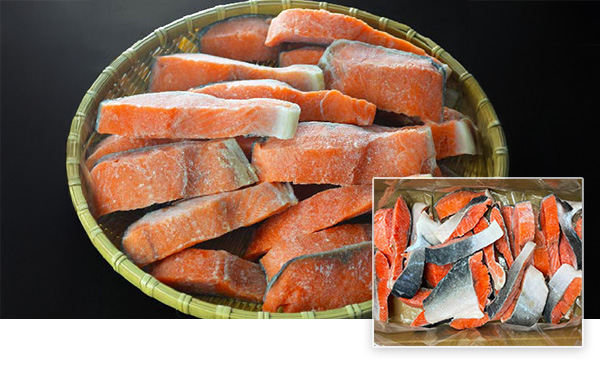 【訳あり】三陸産銀鮭切り身　サイズ不揃い無塩　2.2kg