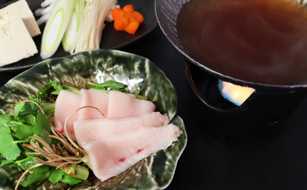 めかじきとセリのしゃぶしゃぶ