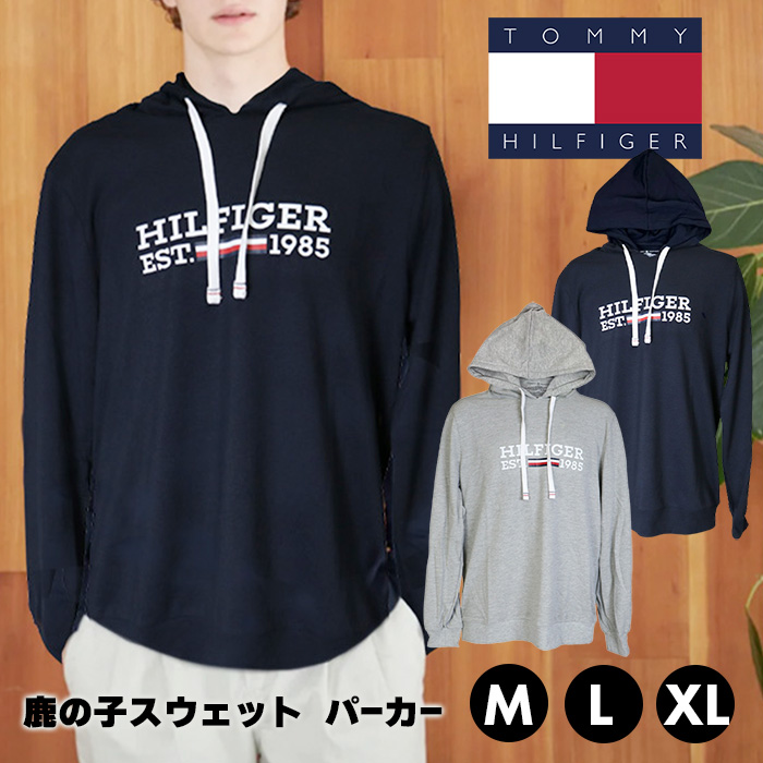 TOMMY HILFIGER トミーヒルフィガー メンズ ミニ裏毛スウェット フーディー パーカー