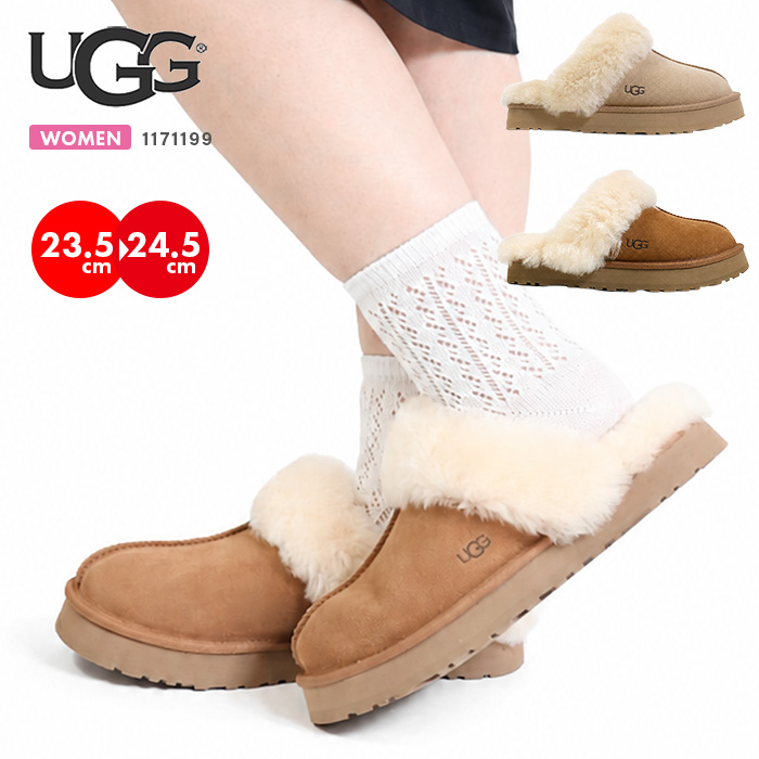 UGG DisquetteK Ki アグ ディスケット レディース ジュニア ボア サンダル シューズ
