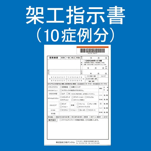 架工指示書 (10症例分)
