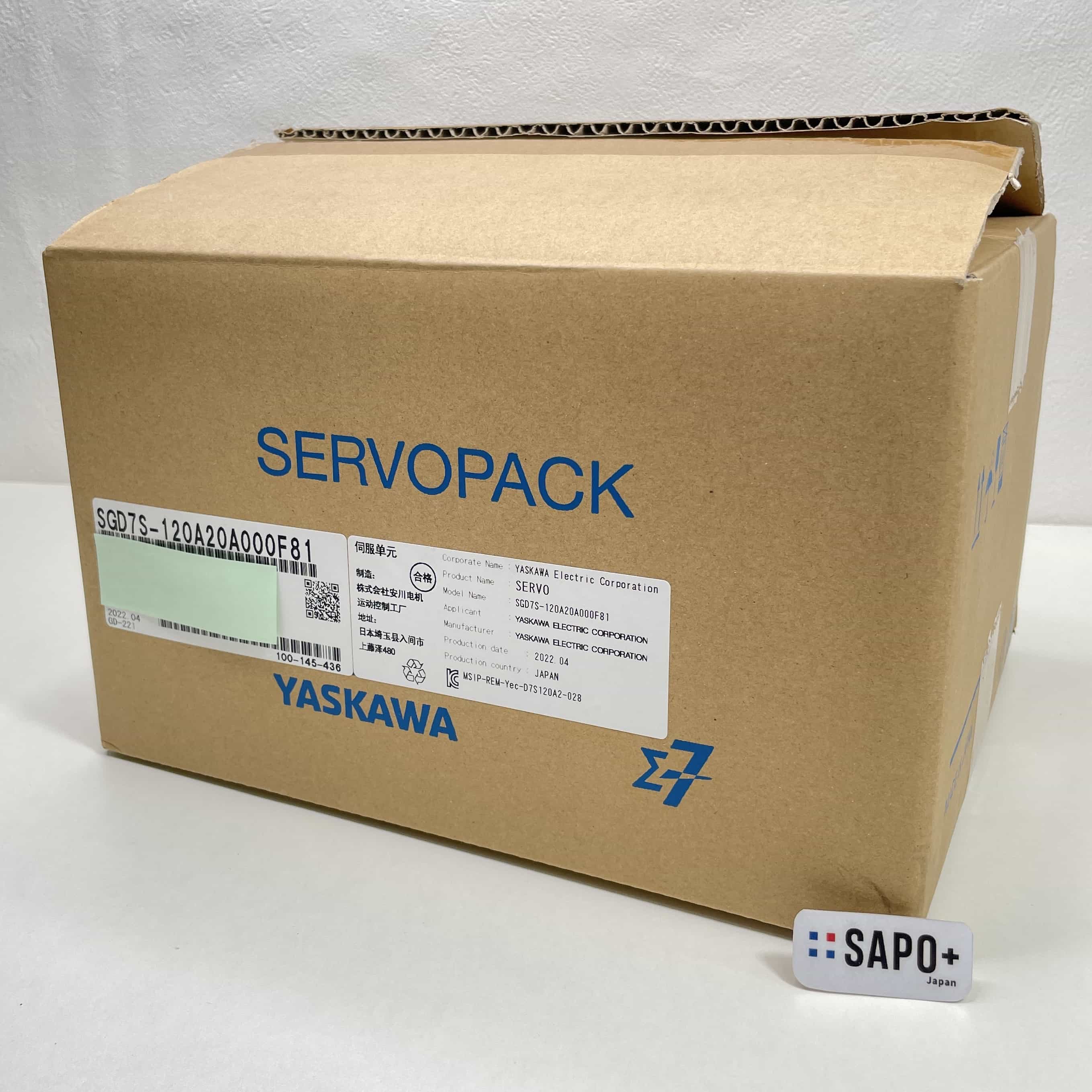 SGD7S-120A20A000F81 2022年製 開封済 サーボアンプ 安川電機