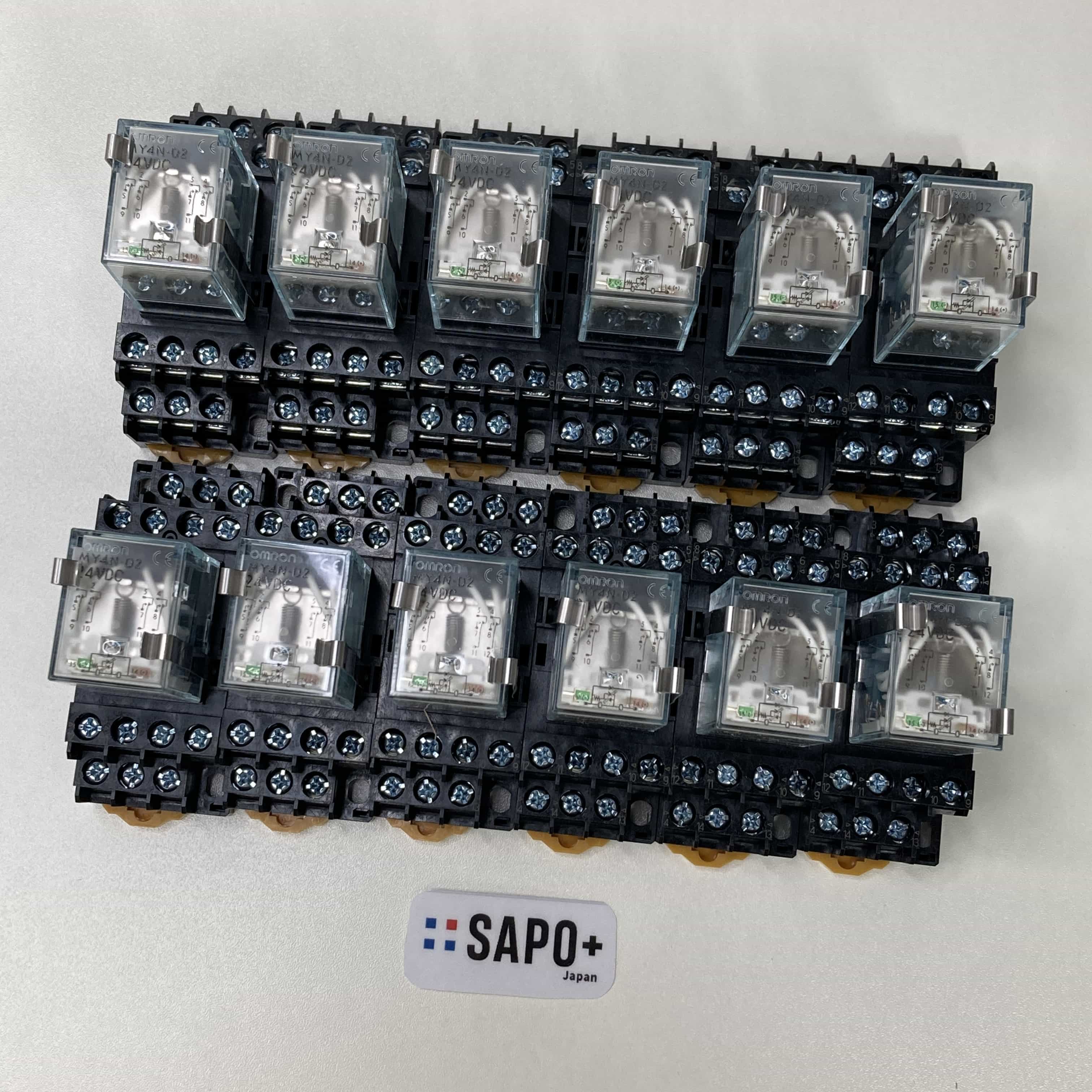 MY4N-D2 24VDC+PYFZ-14-E (12個セット) 汎用リレー オムロン