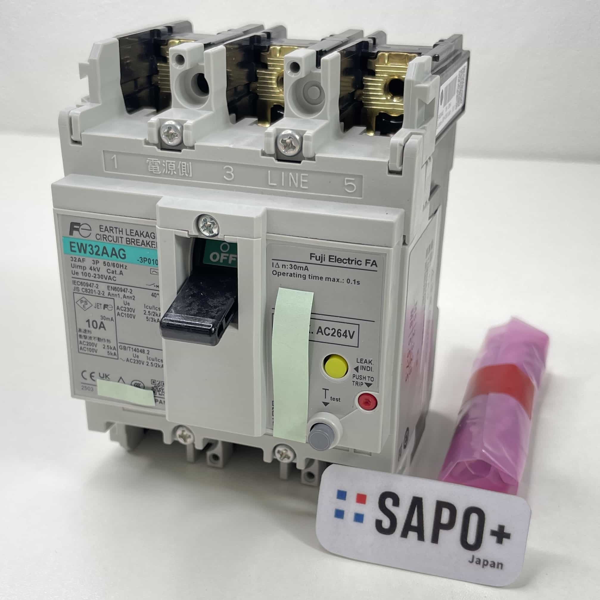 EW32AAG 3P 10A  別箱/箱破れ有/印字有 漏電遮断器 富士電機