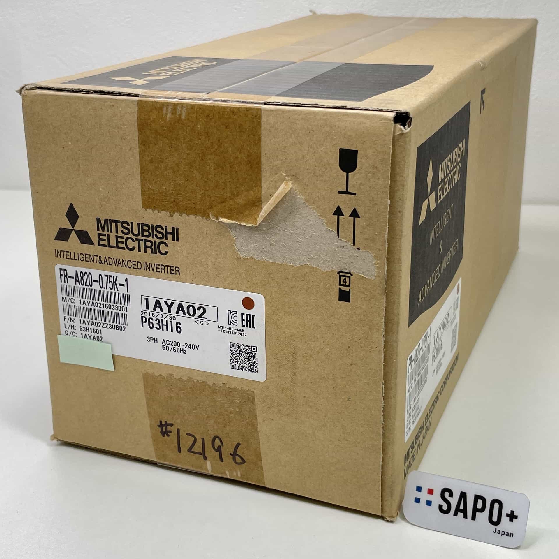 FR-A820-0.75K-1 2016年製 インバータ 三菱電機