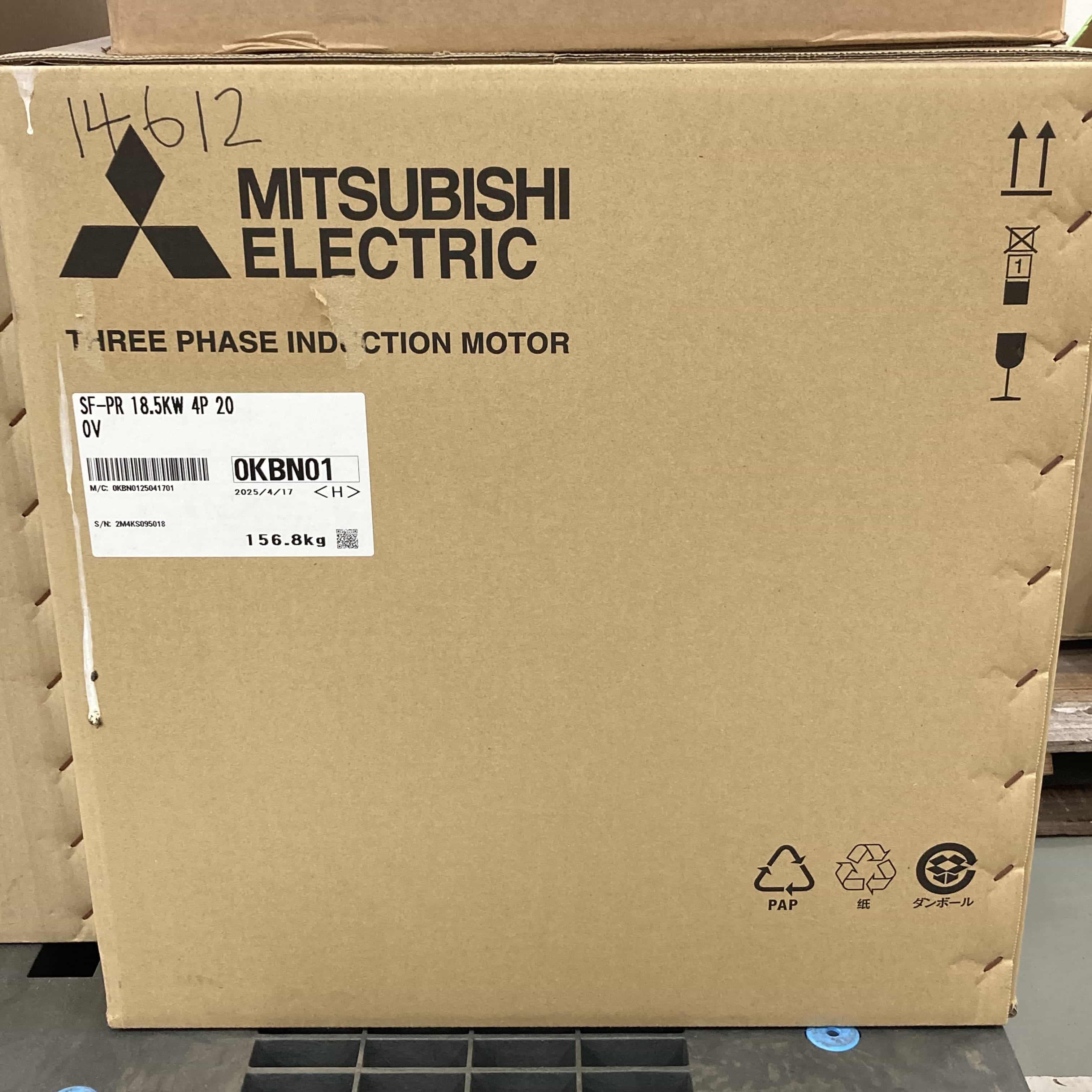SF-PR 18.5KW 4P 200V 2025年製 三相高効率モータ（スーパーラインプレミアムシリーズ） 三菱電機
