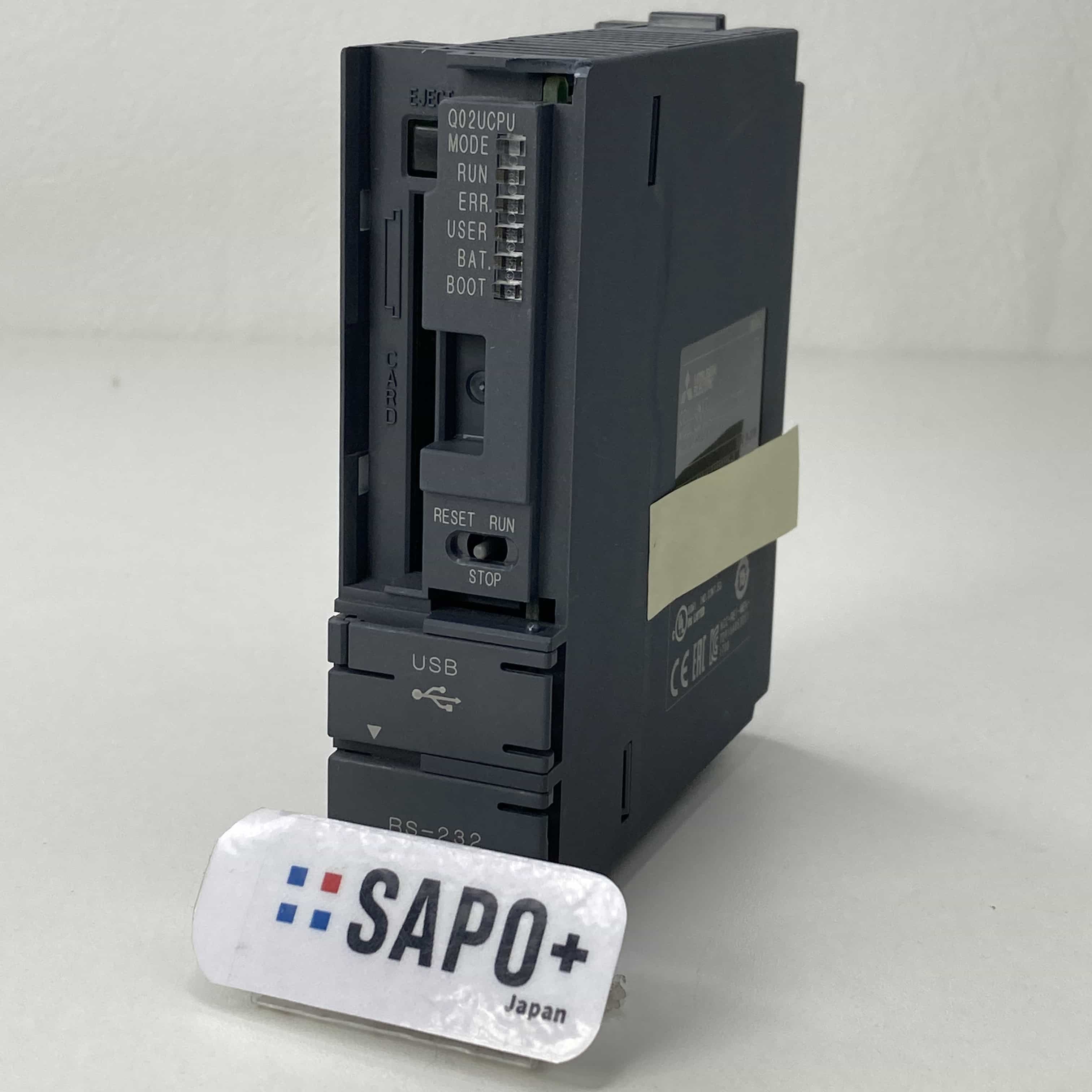 Q02UCPU 2017年製 カバー破損有/動作確認済 ユニバーサルモデルQCPU 三菱電機