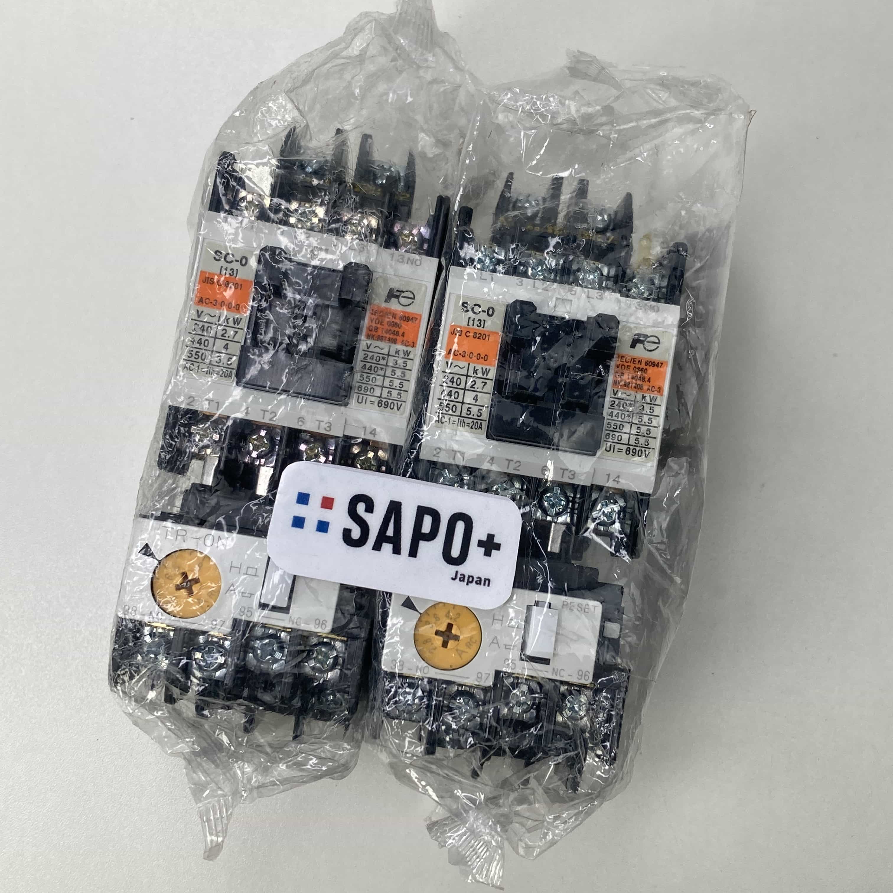 SW-0 200V 0.75kw 2.8-4.2A+SW-0 200V 1.5kw 5-8A 箱無/取説無 電磁開閉器（マグネットスイッチ） 富士電機