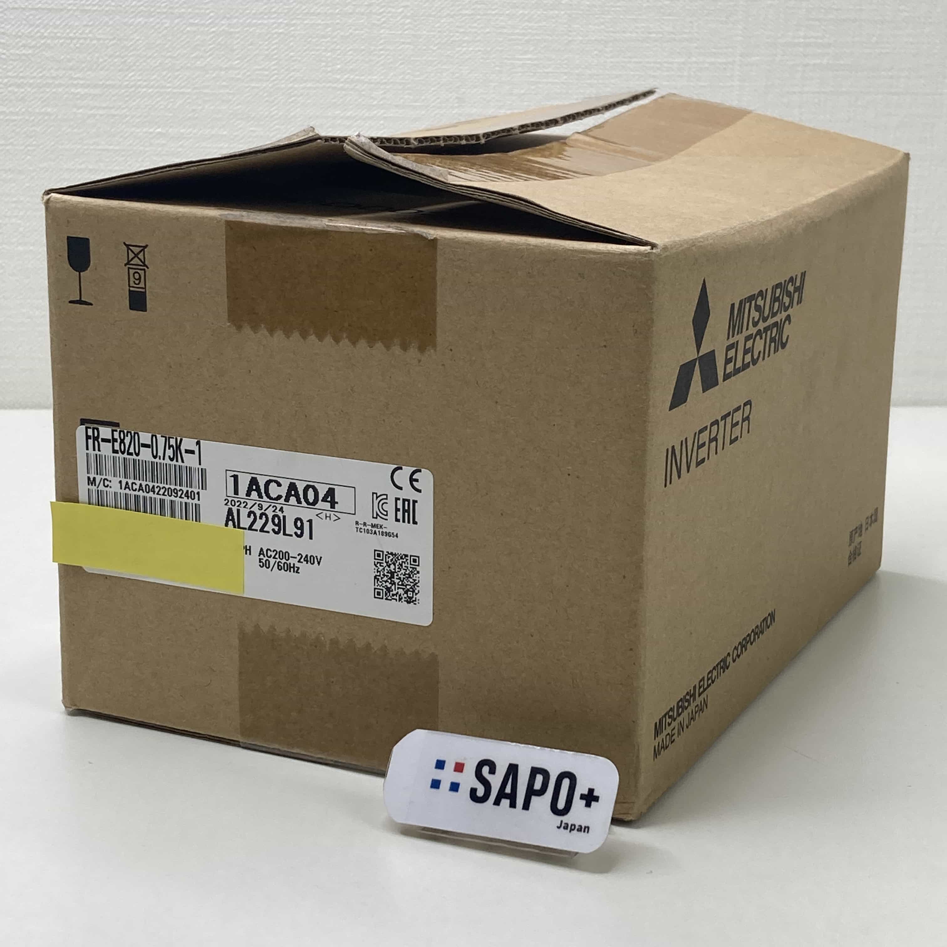 FR-E820-0.75K-1 2022年製 箱開封済 コンパクト形インバータ（FREQROL-E800） 三菱電機