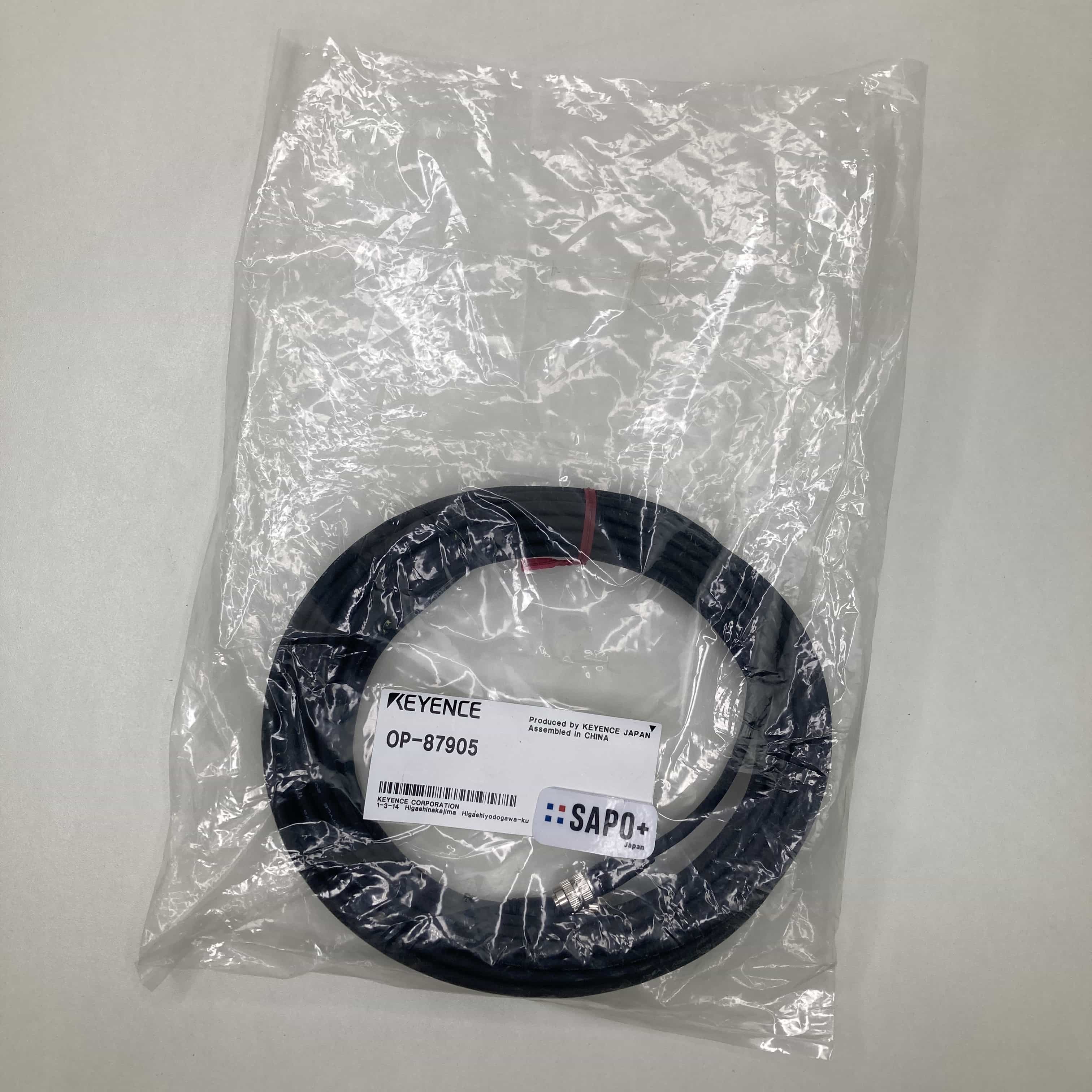 OP-87905  内袋開封済 画像センサ専用Ethernetケーブル（キーエンス：M12コネクタ） キーエンス
