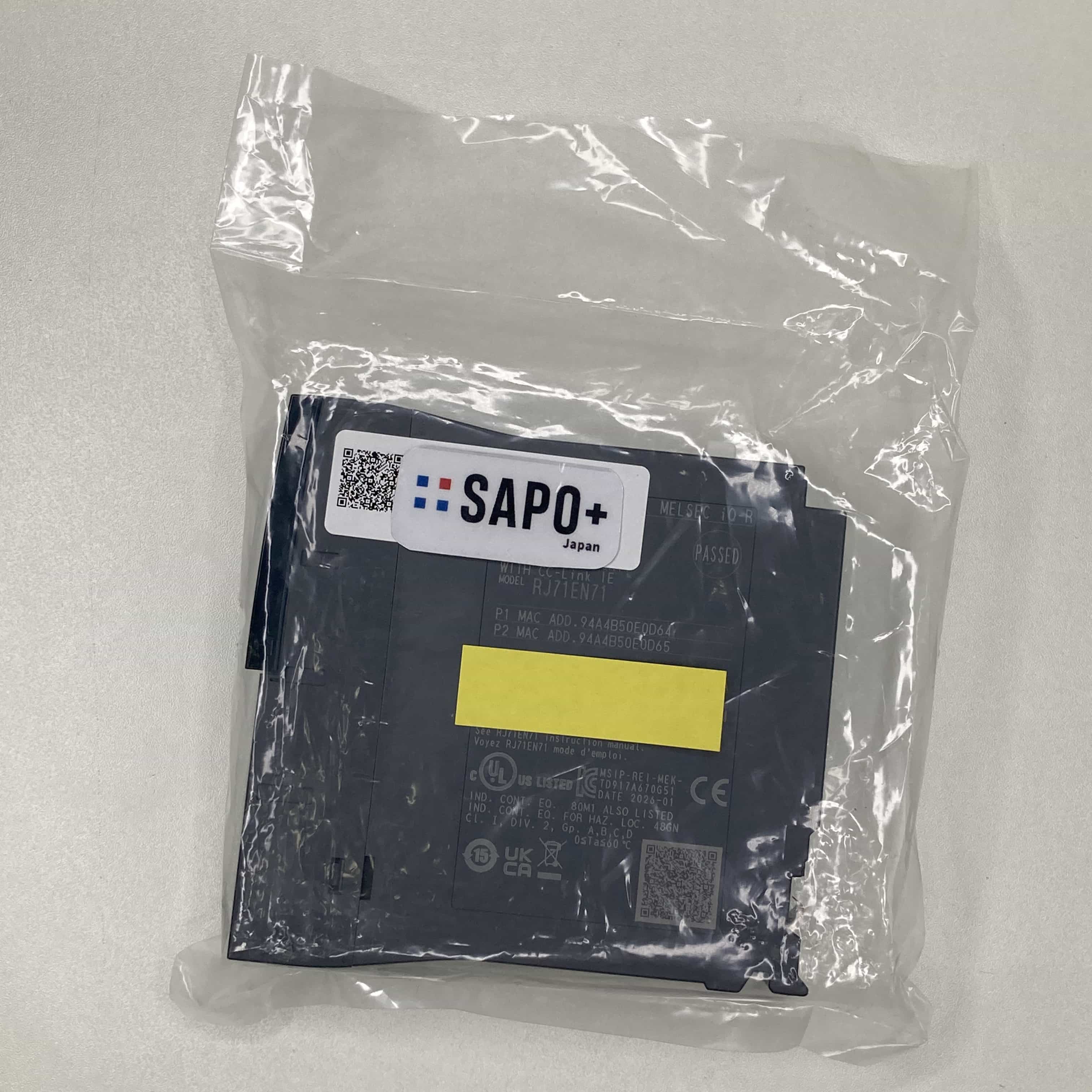 RJ71EN71 2026年製 箱無/取説無 Ethernet/CC-Link IE内蔵ネットワークユニット（iQ-Rシリーズ：2026年製・初期化済） 三菱電機