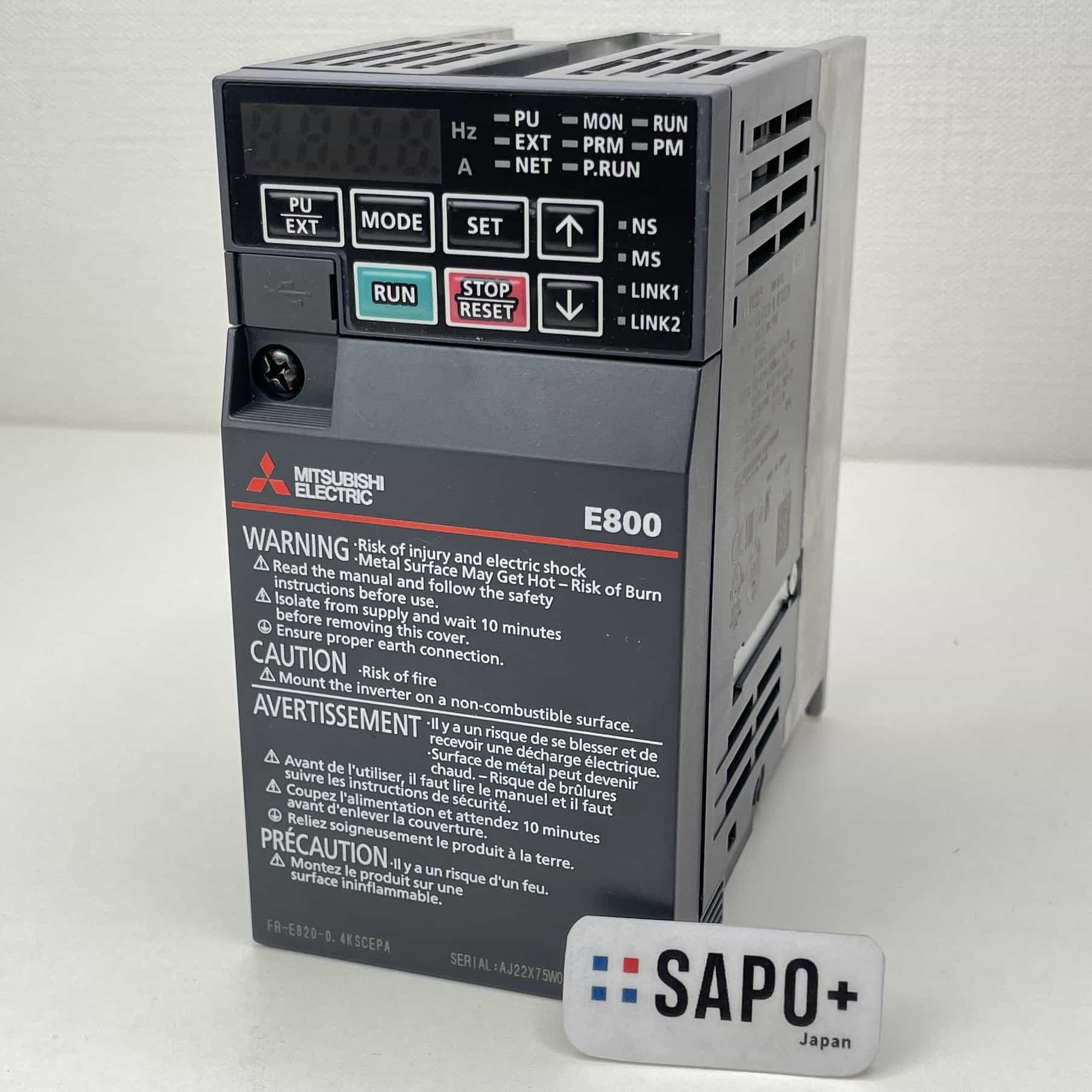 FR-E820-0.4KSCEPA 2022年製 ｶﾊﾞｰと本体シリアル違い 汎用インバータ（高機能・小形タイプ・セーフティ機能対応） 三菱電機