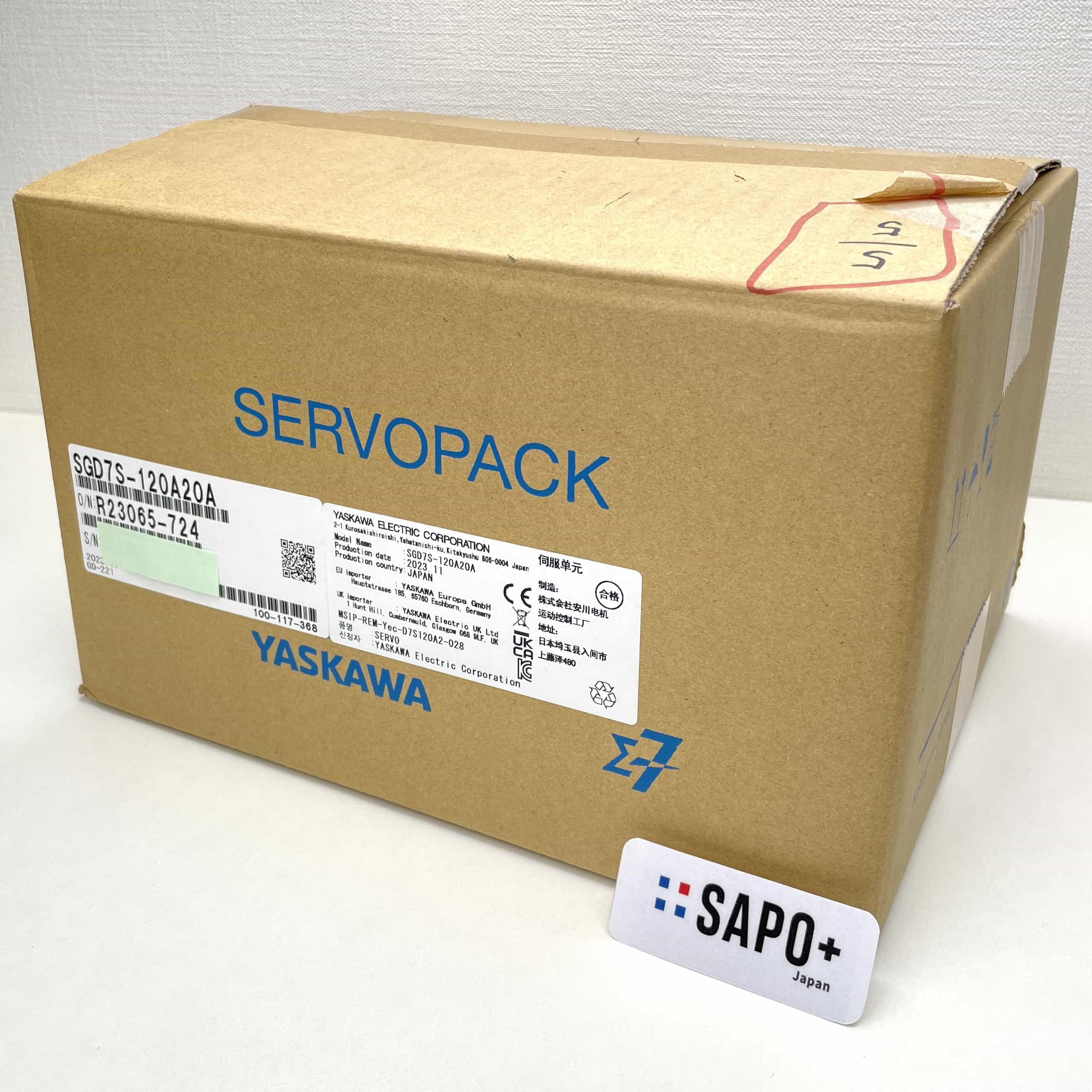 SGD7S-120A20A 2023年製 箱開封済 サーボパック（サーボアンプ・1軸タイプ） 安川電機
